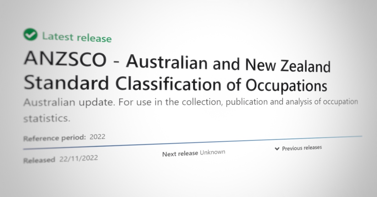 ANZSCO Version 2022