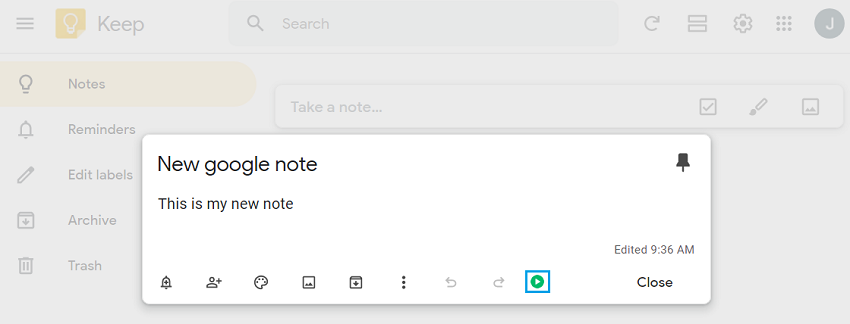 Zeiterfassung in Google Keep