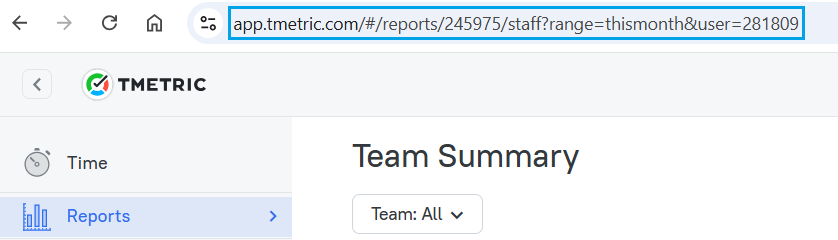 Team Report Sharing