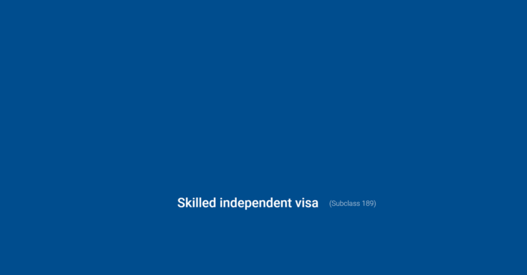 visa 189